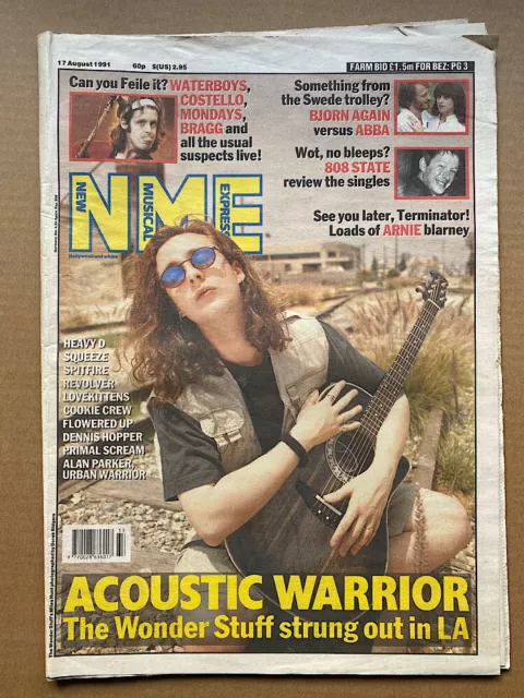 Wonder Stuff Nme Magazine Aug  17 1991 - Miles Hunt Cover With More Inside Uk