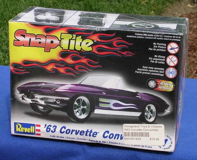 Revell 1/25 Scale 1963 Corvette Convertible Model Kit MINT/Sealed 2009