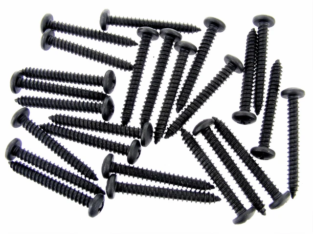Ford Black Trim Screws- #10 x 1-1/2" Phillips Pan Head- 25 screws- #263