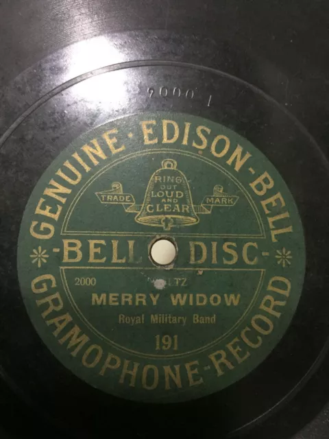 ROYAL MILITARY BAND BELL EDISON GRAMOPHONE DISC waltz RARE 78 RPM RECORD VG+