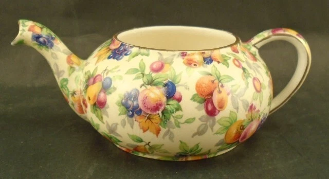 ☕ Royal Winton Grimwades Evesham Chintz Teapot For One Teapot Only VGC