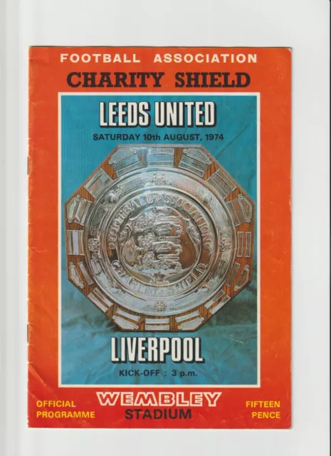 1974 F.A.Charity Shield.Leeds United v Liverpool.