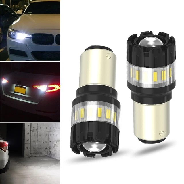 OXILAM 1157 P21/5W BAY15D LED Reverse Brake Turn Signal Light Bulbs 6000K White