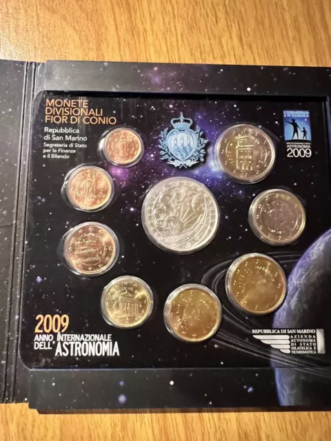 Repubblica San Marino Anno Internazionale Astronomia Serie Euro Fdc 2009.