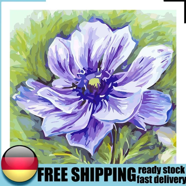 Kits de pintura al óleo de flores por números lona imagen de pared arte hágalo usted mismo artesanía (B825) DE