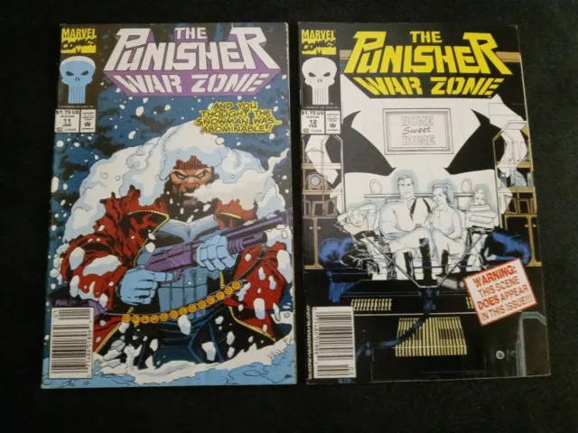 Marvel Comics The Punisher War Zone #11 ,#12 1993 John Romita Jr Vintage