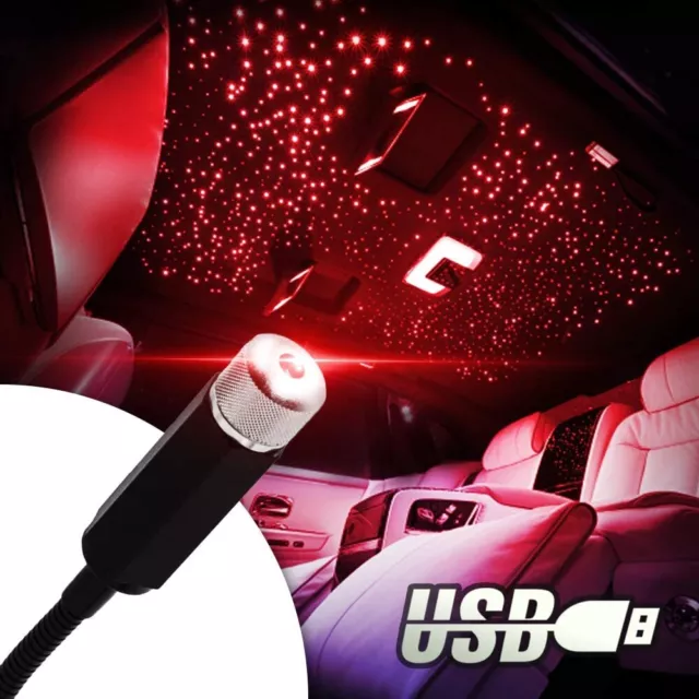 USB Autodach Innen Atmosphäre Sternenhimmel Lampe LED Projektor Stern  Nachtlicht