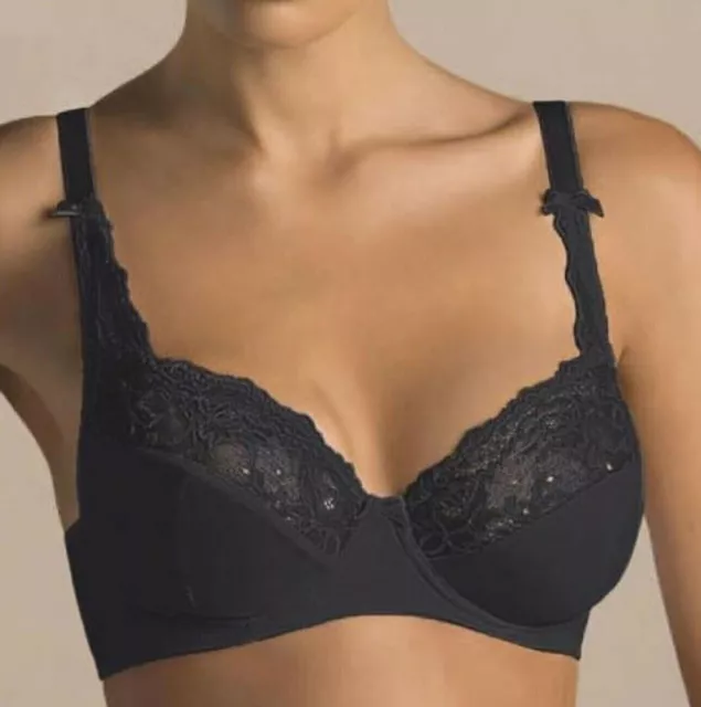 Reggiseno con ferretto in pizzo senza imbottitura Laura Biagiotti 990340 nero