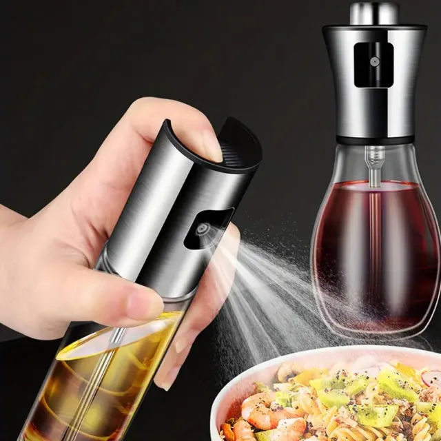 Olive Oil Spray Bottle Glass Oil Dispenser BBQ Kitchen Gadget Vinegar Water Pump 2