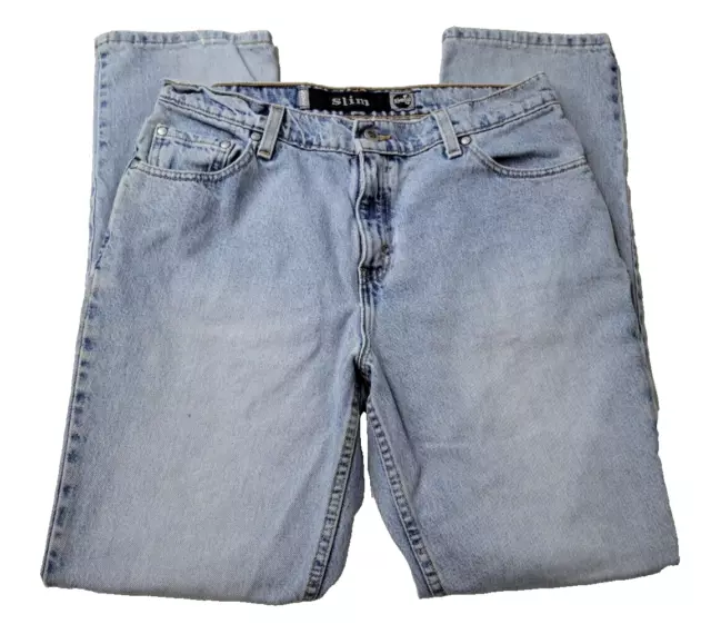 Levis Vintge Silver Tab Slim Light Blue Denim Jeans Women's Size 13 JR 32x31