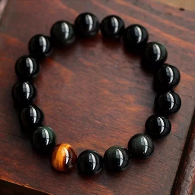 10mm Jewelry Agate Tiger Eye Beads Bangle Bracelet New Arrival Handmade