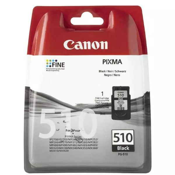 Canon Pg-510 Cartuccia Originale Black Per Stampanti A Getto D'inchiostro