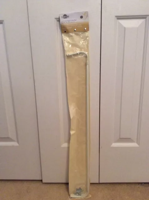 Graber Lock-seam Single Curtain Rod 28”-48” Projection: 3 1/2” White NEW