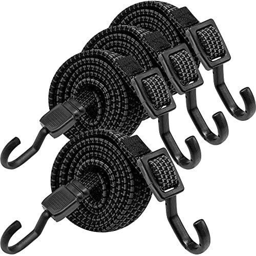 Bungee Cords with Hooks Heavy Duty Flat Adjustable Bungee Cords with Hooks 40...