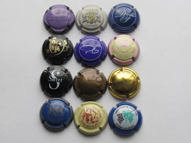 lot de 12  capsules de champagne 