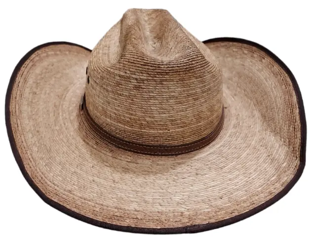 Vintage Atwood Cowboy Hat El Dorado Distressed Brown Long Oval 4X Western 7 3/8.