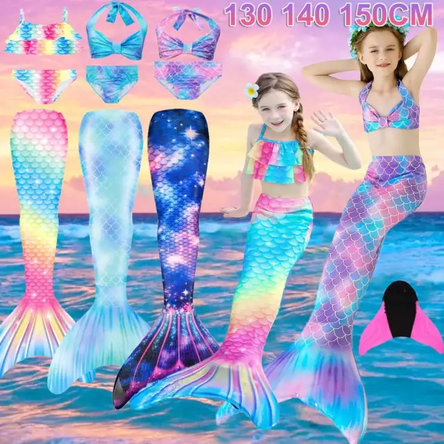 Kinder Schwanz flosse Meerjungfrauen Kind Bikini Mermaid Meerjungfrau Monoflosse