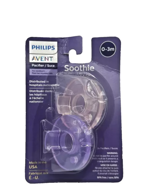 Philips Avent Soothie Pacifiers 0 - 3m SCF190/02 - Pink/Purple