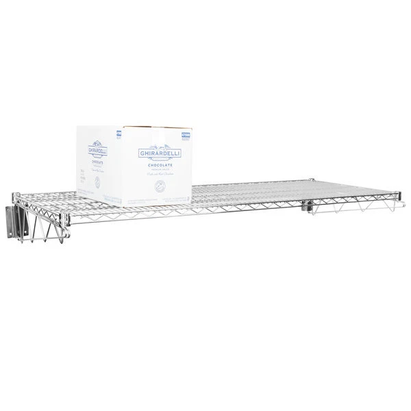 24" x 60" Wall Mount Chrome Wire Shelf Rack Commercial Restaurant Pot Pan Store