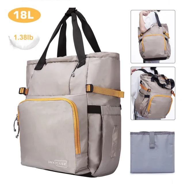 Mummy Baby Diaper Bag Backpack Maternity Nappy Changing Bag Waterproof Beige US