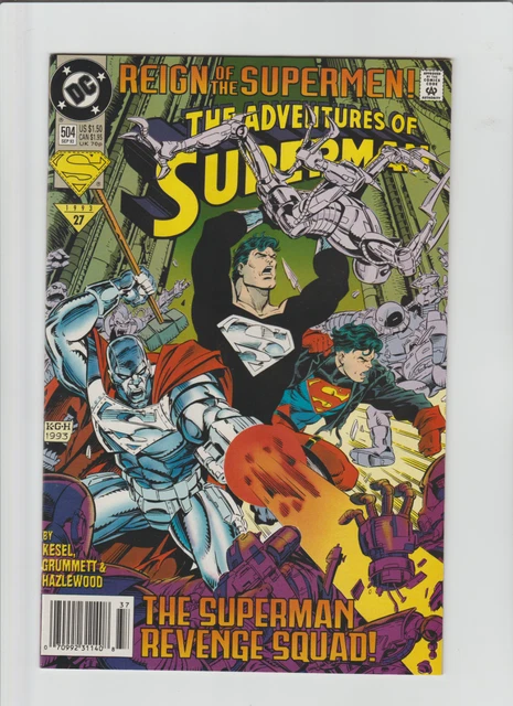 Adventures of Superman #504 & 23 MAN STEEL DC & Superboy NEWSSTAND LOT VF+