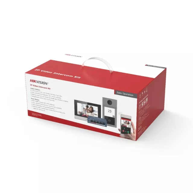 Combo Hikvision Videocitofono Pulsantiera 1 ch + 1 Monitor + Switch DS-KIS604-S