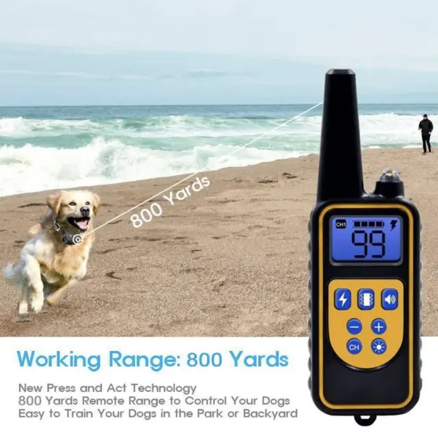 Dog Training Shock Collar with Remote Rechargeable Anti Bark Control Waterproof