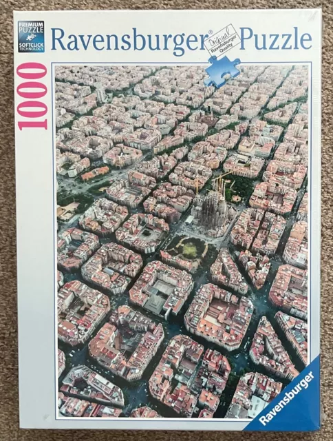 RAVENSBURGER “Barcelona From Above” 1000 Piece Jigsaw Puzzle / NEW & SEALED