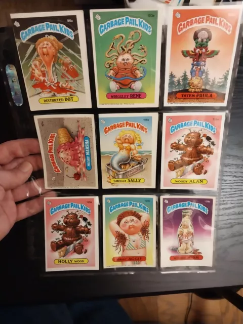 1985 Garbage Pail Kids Topps Series 3 and 4 Lot of 9 cards!  "No Doubles