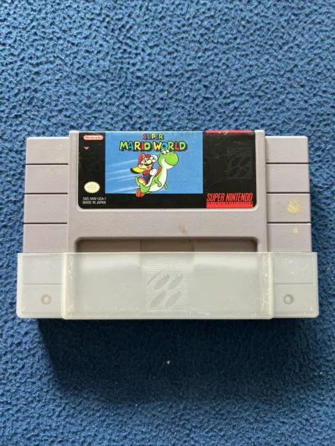 LQQK Super Nintendo Super Mario World SNES 1991  Cartridge- Tested. Nice!