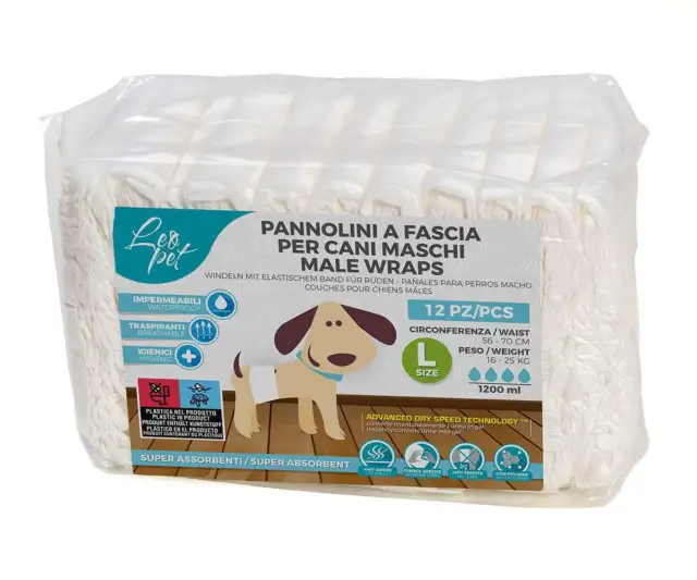 Pannolini fascia per cani maschi monouso igienico assorbenti mutanda adesiva