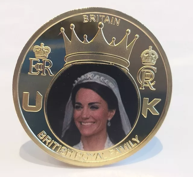 Catherine Princess of Wales Gold Coin Kate Middleton Royal Family Windsor 2