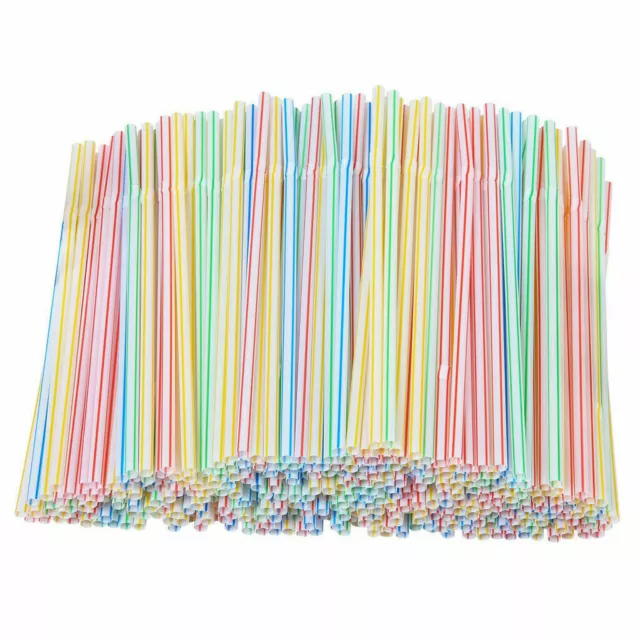 2000 flexible drinking straws plastic straws in various bright colors I3H4