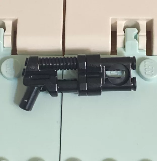 Lego Minifig Black SPACE GUN Alien Police Minifigure Double 2 Barrel Weapon W1