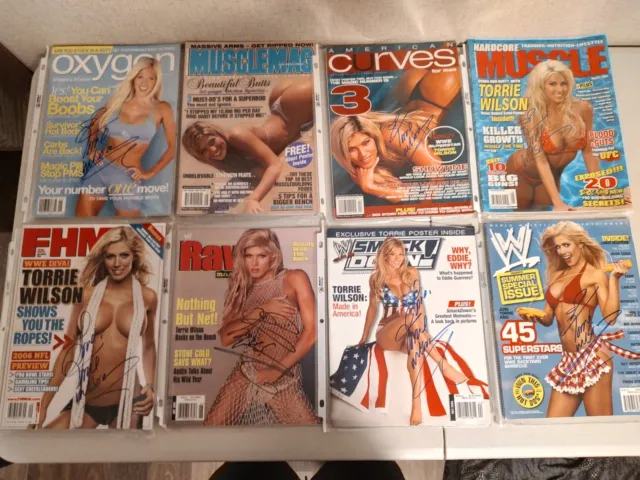 WWE Torrie Wilson Magazines - Oxygen, MuscleMag, American Curves, FHM, Raw