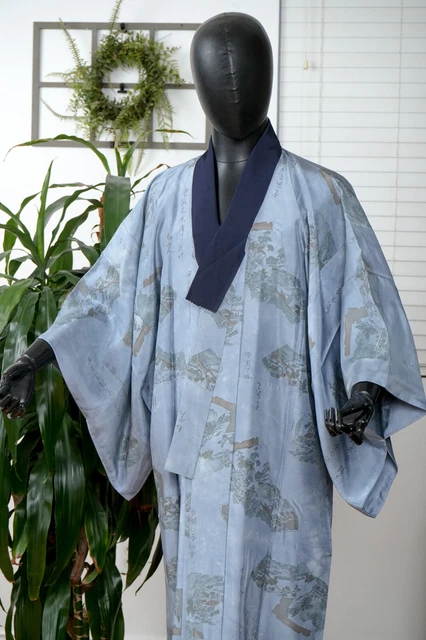 Dear Vanilla Japanese Juban Undergown Men's Kimono Authentic Vintage Japan Mint 2