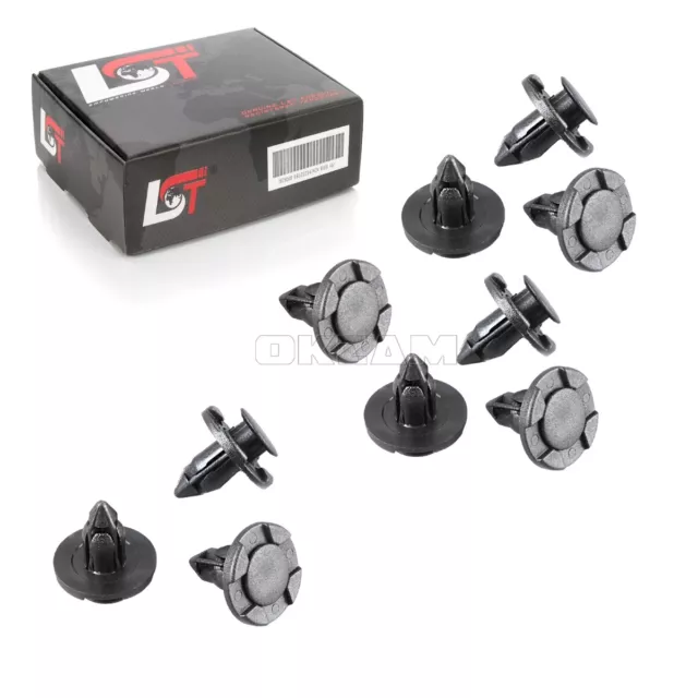 10x CLIPS STOßSTANGEN HALTER Ø Loch 8mm / Kopf 20mm FÜR NISSAN