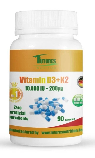 Vitamina D3 10000 UI + K2 MK7 200mcg - 365 Capsule - Ossa Forti - Foto 10