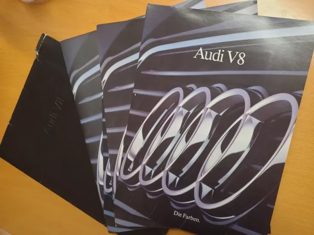 Audi V8 Verkaufsmappe  mit  Prospekt, Preisliste und Farben von 09/88 Großformat