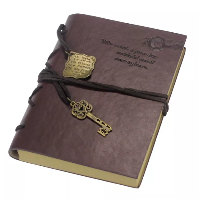 New Vintage Magic Key String Retro Leather Note Book Diary Notebook❤️