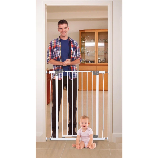 Dreambaby Liberty Tall Auto Close Stay Open Gate - White