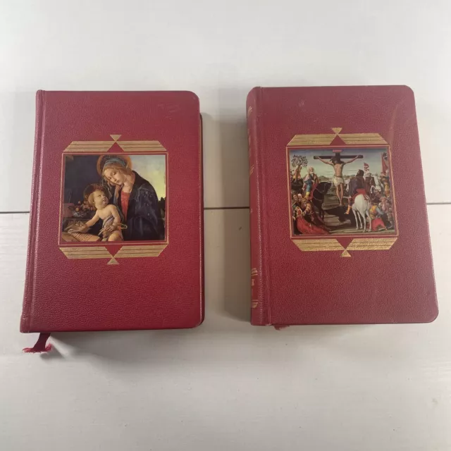 Catholic Prayer Book & Life Of Christ Catholic Press Set Of 2 Vintage 1954