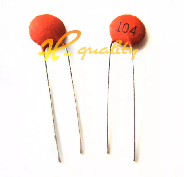 100pcs 50V Ceramic Disc Capacitors DIP 100nF 0.1uF 104pF