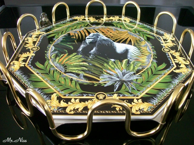 Rosenthal Versace Le Régne Animal Bob Tablett 37 cm x  37 cm *1 A NEU & OVP* 2