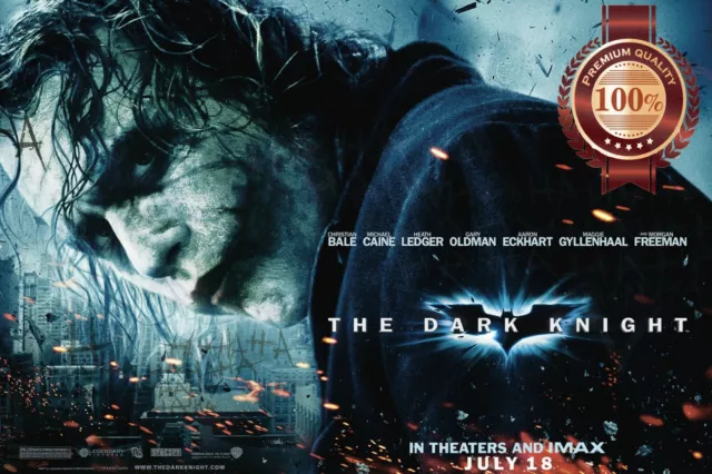 The Joker Heath Ledger Dark Knight Landscape Batman Movie Print Premium Poster