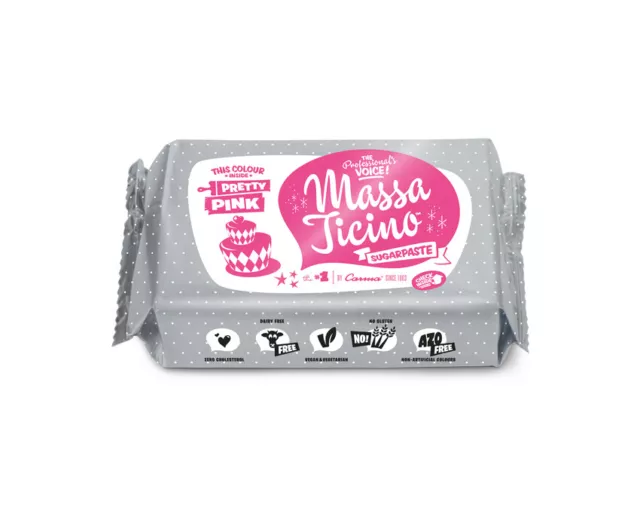 Massa Ticino Tropic Rotolamento Fondente 250g - Fucsia