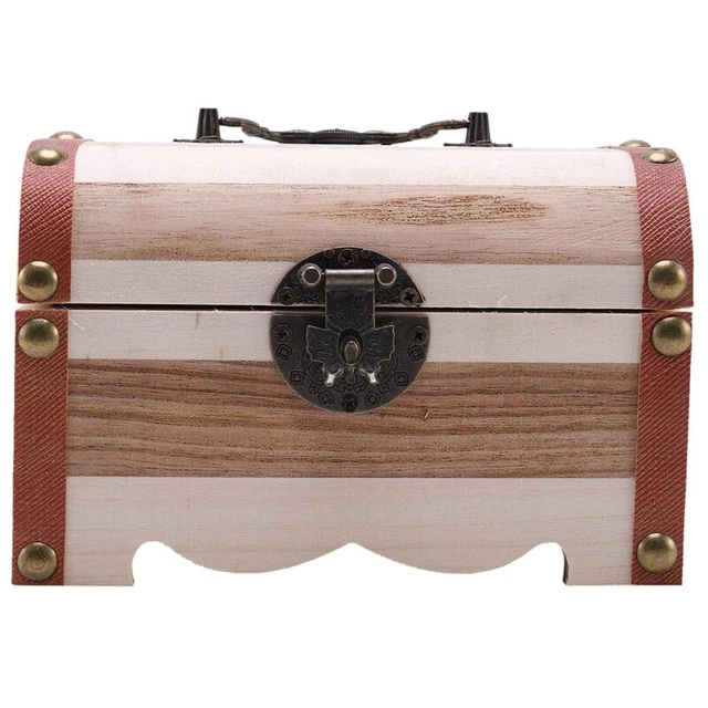 1PC Wooden Piggy Bank  Money Box Savings With Lock Wood Carving Handmade4537