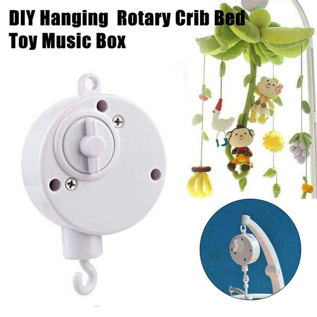 Baby Cot Mobile Crib Bed Toy Hanging DIY Infant Bell Rotating Wind up Music Box