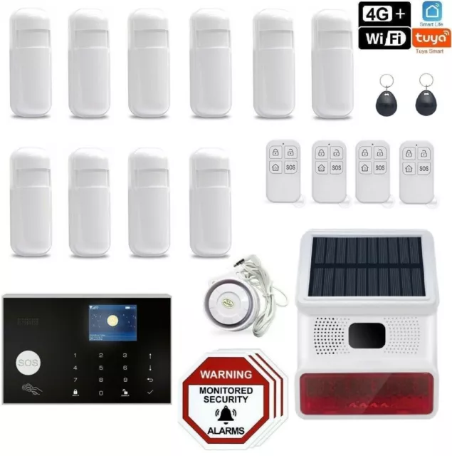 4G+Wifi App Control Wireless Home Security DIY Burglar House Office Alarm System