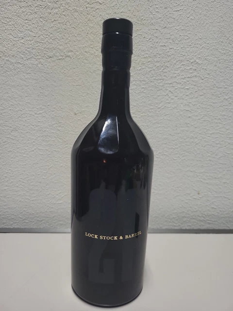 Lock stock and barrel straight rye whiskey 21 years batch 1236 decanter bottle